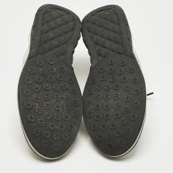 Pre Owned Chanel Light Grey Mesh CC Low Top Sneakers Size 44