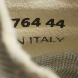 Pre Owned Chanel Light Grey Mesh CC Low Top Sneakers Size 44