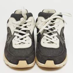 مملوكة مسبقًا حذاء رياضي شانيل سي سي جلد وسويدي متعدد الألوان برباط مقاس 41