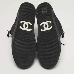 مملوكة مسبقًا حذاء رياضي شانيل سي سي كانفاس وجلد سويدي بلونين مقاس 41مرتفع من أعلى 