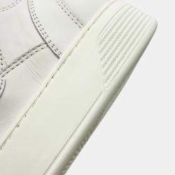 Pre Owned Chanel High Cut Sneakers White Leather Size 41