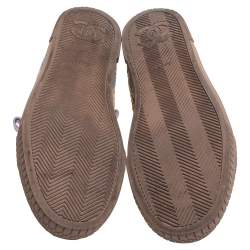 Pre Owned Chanel Multicolor Tweed Fabric Cap Toe Low Top Sneakers Size 42