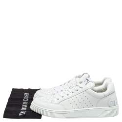 Chanel White Leather Lace Up Sneakers Size 42