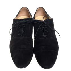 Chanel Black Suede Oxfords Size 43