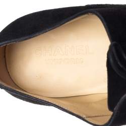 Chanel Black Suede Oxfords Size 43