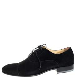 Chanel Black Suede Oxfords Size 43