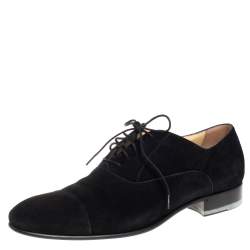 Chanel Black Suede Oxfords Size 43