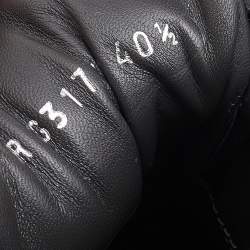 Pre Owned Chanel Grey/Black Nylon And Leather Low Top Sneakers Size 40.5