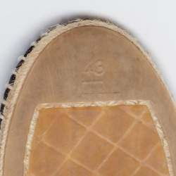 Chanel Blue Denim CC Espadrille Flats Size 43