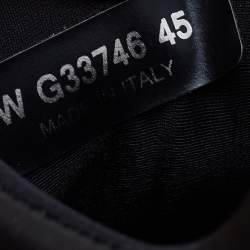 Pre Owned Chanel Black Suede And Fabric CC Low Top Sneakers Size 45