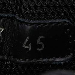 Chanel Multicolor Fabric, Nubuck and Leather CC Lace Up Sneakers Size 45