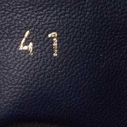 Chanel Navy Blue/Black Canvas and Leather CC High Top Sneakers Size 41