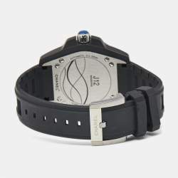 Chanel Black Ceramic Stainless Steel Rubber J12 Marine Men's Wristwatch 39 mm