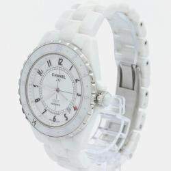 Chanel White Ceramic J12 H2126 Automatic Men's Wristwatch 42 mm