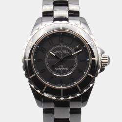 Chanel Black Ceramic J12 H3829 Automatic Men's Wristwatch 38.5 mm