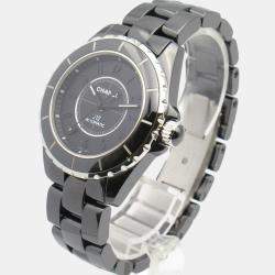 Chanel Black Ceramic J12 H3829 Automatic Men's Wristwatch 38.5 mm