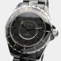 Chanel Black Ceramic J12 H3829 Automatic Men's Wristwatch 38.5 mm