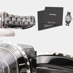 Chanel Black Ceramic J12 H3829 Automatic Men's Wristwatch 38.5 mm