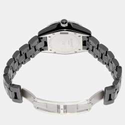 Chanel Black Ceramic Diamond J12 H1757 Automatic Men's Wristwatch 40 mm