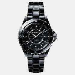 Chanel Black Ceramic J12 H5697 Automatic Men's Wristwatch 38 mm