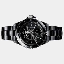 Chanel Black Ceramic J12 H7609 Automatic Men's Wristwatch 38 mm