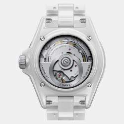 Chanel White Ceramic J12 H5705 Automatic Men's Wristwatch 38 mm