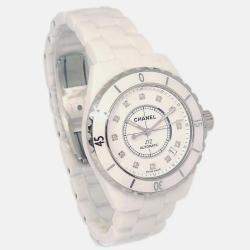 Chanel J12 H1629 Automatic White Ceramic Men's Wristwatch 39 mm