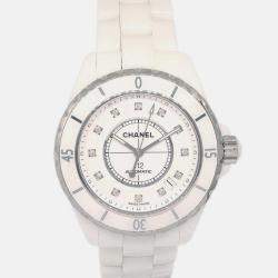 Chanel J12 H1629 Automatic White Ceramic Men's Wristwatch 39 mm