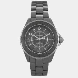 Pre Owned Chanel J12 Chromatic H2979 Automatic Grey Ceramic Stainless Steel Men's Wristwatch 38 mm