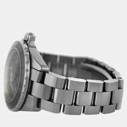 Pre Owned Chanel J12 Chromatic H2979 Automatic Grey Ceramic Stainless Steel Men's Wristwatch 38 mm