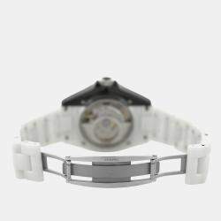 Pre Owned Chanel J12 Paradox H6515 Automatic Black/White Ceramic Men's Wristwatch 39 mm