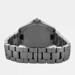 Pre Owned Chanel J12 H3099 Automatic Grey Ceramic Stainless Steel Men's Wristwatch 41 mm