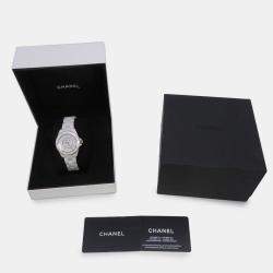 مملوكة مسبقًا Chanel J12 H5705 Automatic White Ceramic Men's Wristwatch 38 mm