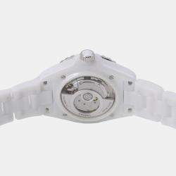 مملوكة مسبقًا Chanel J12 H5705 Automatic White Ceramic Men's Wristwatch 38 mm