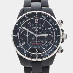مملوكة مسبقًا Chanel J12 Superleggera H3409 Black Ceramic Automatic Men's Watches 41mm