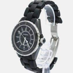 Chanel Black Ceramic J12 H0684 Automatic Men's Wristwatch 39 mm