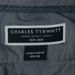 Charles Tyrwhitt Beige Gabardine Extra Slim Fit Trousers S