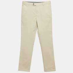 Charles Tyrwhitt Beige Gabardine Extra Slim Fit Trousers S
