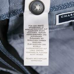 Charles Tyrwhitt Black Gabardine Extra Slim Fit Trousers S
