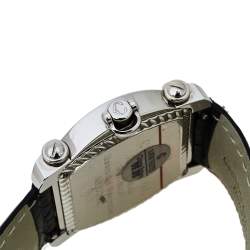 Pre Owned Charriol Black Stainless Steel & Leather Actor CCHTXL Men's Wristwatch 42 mm