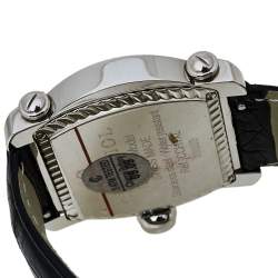 Pre Owned Charriol Black Stainless Steel & Leather Actor CCHTXL Men's Wristwatch 42 mm