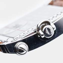 Pre Owned Charriol Silver Stainless Steel Crocodile Leather Actor Ref. CCHXL Men's Wristwatch 39 mm