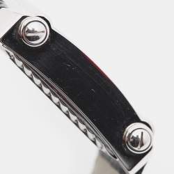 Pre Owned Charriol Silver Stainless Steel Crocodile Leather Actor Ref. CCHCXL Men's Wristwatch 35 mm