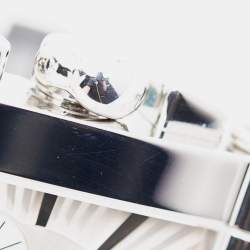 Pre Owned Charriol Silver Stainless Steel Crocodile Leather Actor Ref. CCHCXL Men's Wristwatch 35 mm