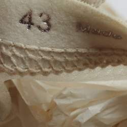 Pre Owned Chloe Nama Size 43 Multicolor Knit Fabric and Suede Lace Up Sneakers