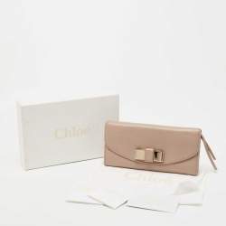 Chloe Beige Leather Lily Continental Wallet