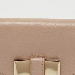 Chloe Beige Leather Lily Continental Wallet