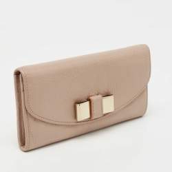 Chloe Beige Leather Lily Continental Wallet