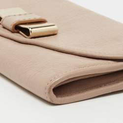 Chloe Beige Leather Lily Continental Wallet