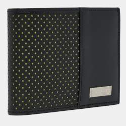 Chopard Black/Yellow Perforated Leather Bifold Wallet